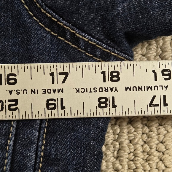 Earl Jean Denim Jacket Cropped Blue Jean Jacket Women's Size S - Picture 7 of 8